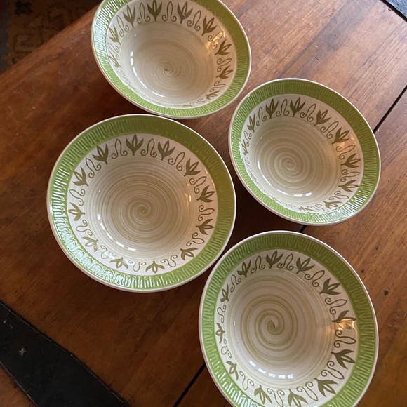 4 Vintage Mayan Iron Stone Bowls - Picture 4 of 6